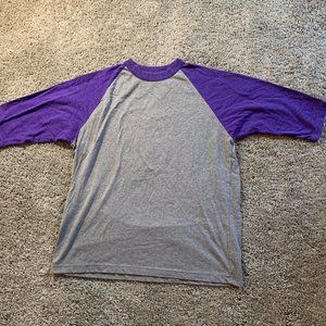 Grey & Purple Baseball T-shirt